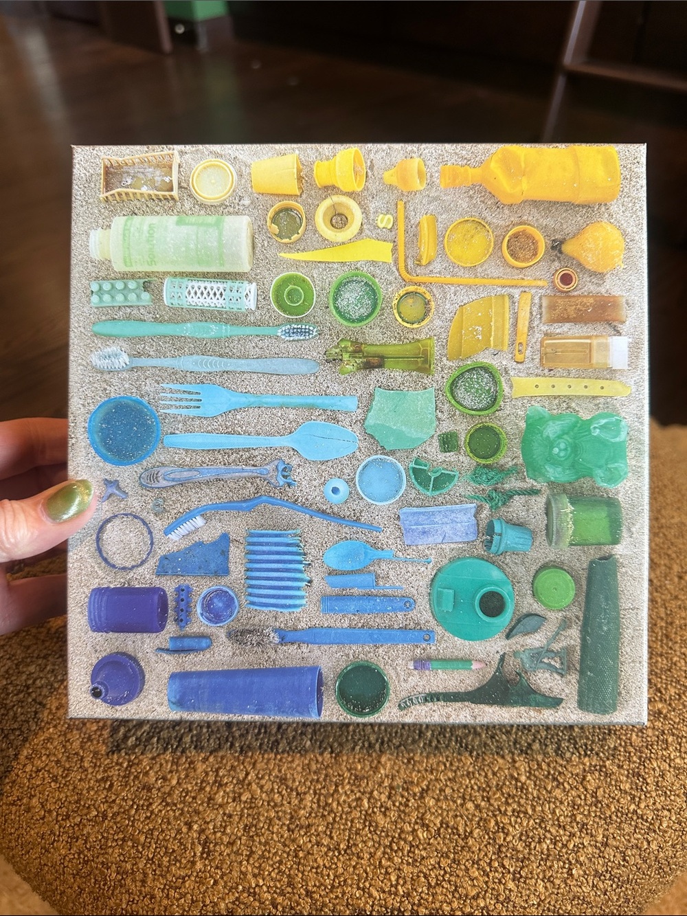 Fred Recycled Plastic Gradient puzzle- Yellow, Green, Blue